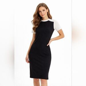 Sonnet James Quincy T-shirt Play Dress Black and White Women's Size Small